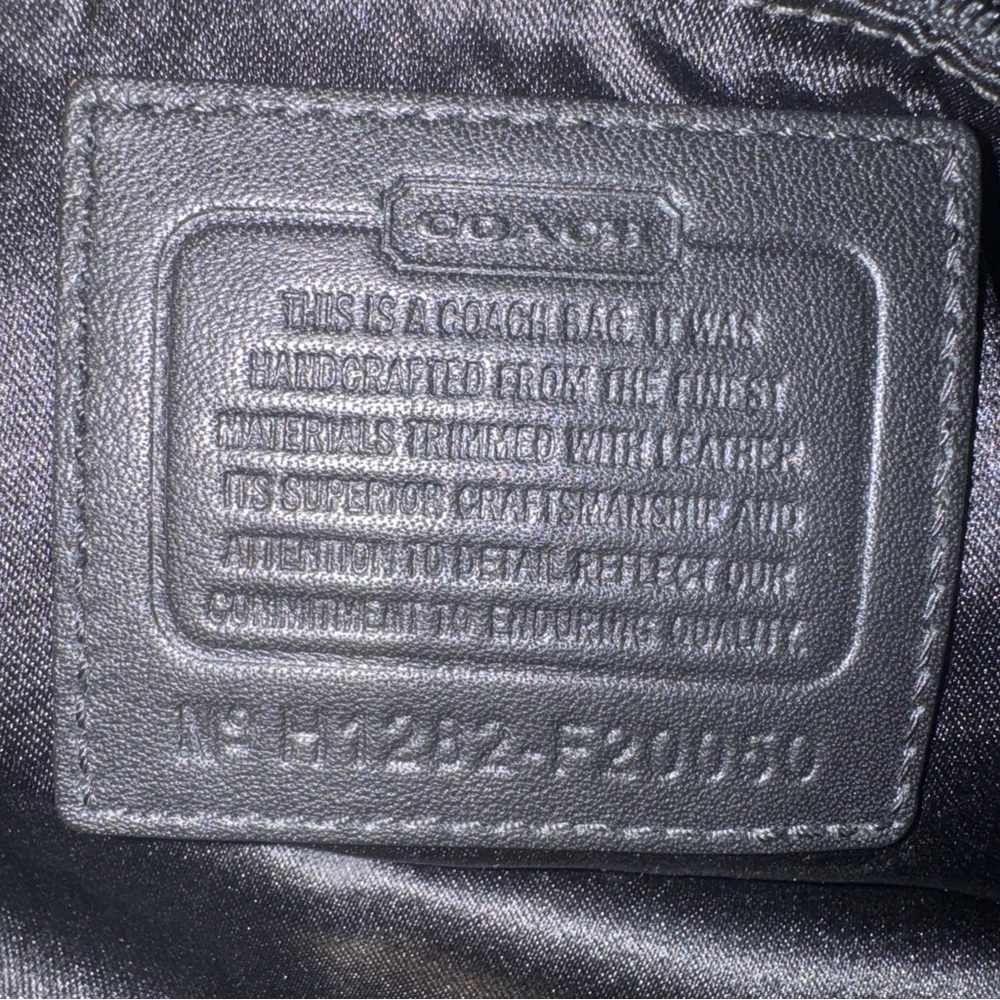 COACH #20050 Ashley Black Gathered Satin Satchel Carryall HandBag - Picture 9 of 9